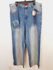 OMAVI NEW! DEADSTOCK! VINTAGE 90'S Delux Fit Med Wash Jeans Size 40 Streetwear - Picture 1 of 11