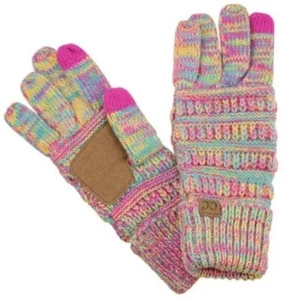 C.C Exclusive Multi Tone Touch Screen Cable Knit Gloves NWT 🤩  - Picture 1 of 10