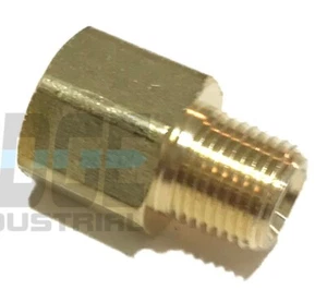 MESSING ROHRADAPTER 1/8" FNPT x 1/8" MNPT KRAFTSTOFF/LUFT/WASSER/ÖL/GAS WOG - Bild 1 von 3