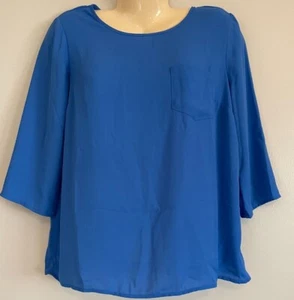 Blusa de bolsillo de encaje azul de Forever 21 talla M - Imagen 1 de 4