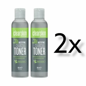 2x Avon Clearskin Pore & Shine Control Mattifying Charcoal Toner, 100ml - Picture 1 of 2