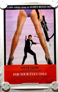 FOR YOUR EYES ONLY JAMES BOND 007 Roger Moore Poster (1981) Rolled VG/EX - Picture 1 of 8