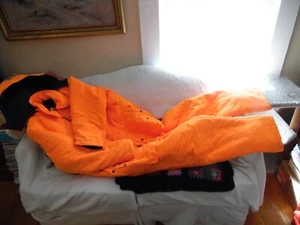 Northwest Territory XL insulated Fluorescent Orange coverall with Zip off Hood - Picture 1 of 22