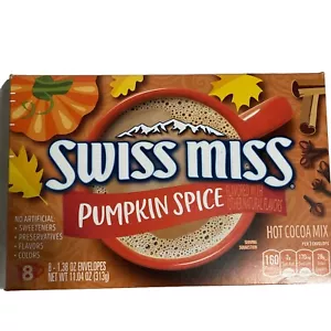 Mezcla de cacao caliente con sabor a especias Swiss Miss Pumpkin, 1 paquete de 8 paquetes - Imagen 1 de 2