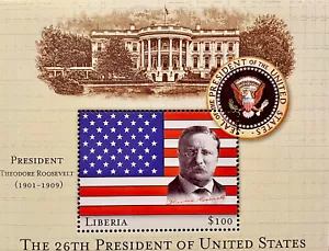 SELLOS DE LIBERIA THEODORE ROOSEVELT SS MNH 26º PRESIDENTE DE LA CASA BLANCA DE EE. UU. - Imagen 1 de 1