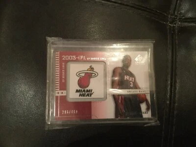 2003-04 Upper Deck SP Signature Edition Dwyane Wade Rookie Logo Patch 296/499 - Image 1 of 2