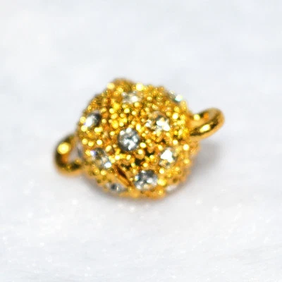 10 piezas 12mm aleación zinc chapado oro cristal broches magnéticos accesorios Foto 1 de 4