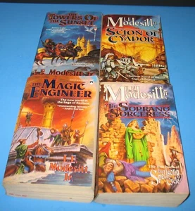 L.E. Modesitt Jr. Book Lot of 4 Paperbacks Recluse Spellsong Series Sagas - Picture 1 of 6