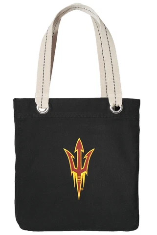 Arizona State Tote Bag ASU Sun Devils Tote FULLY LINED 100% COTTON CANVAS Cover