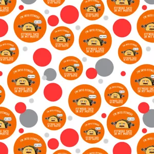 Fitness Taco In My Mouth Funny Premium Gift Wrap Wrapping Paper Roll - Picture 1 of 3