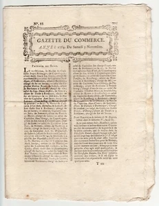 1764, nov.3, interesting GAZETTE DU COMMERCE with commodity prices, and Shares - Bild 1 von 8