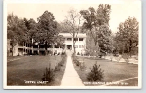 POSTCARD RPPC HOTEL HART WHITE SULPHUR SPRINGS WEST VIRGINIA - Picture 1 of 2