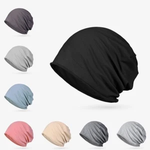 Long Beanie Mütze Slouch Trend Damen Herren Sport Chemo Baumwolle Stretch Mützen - Bild 1 von 22