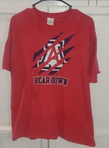 Gildan Heavy Cotton T-shirt, University Of Arizona, Bear Down, Red, XL - Picture 1 of 4