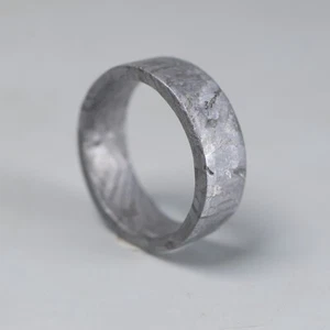 (US SIZE:5) Unique Muonionalusta meteorite ring Meteor Wedding Ring C8125 - Picture 1 of 10
