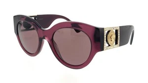 Versace 0VE4438B 538569 Transparent Parade Red Round Sunglasses - Picture 1 of 5