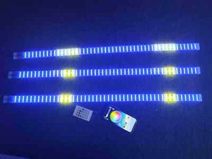 3PCS 3FT 36" 5Row CHASING Dream Color Light Strips Hood Grille Bike Motorcycles - Picture 1 of 18