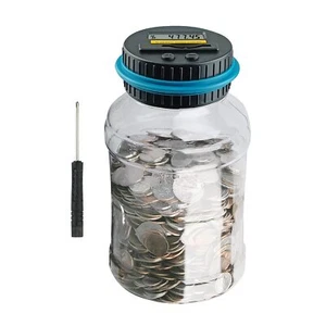 Large Piggy Banks for Adults, Digital Counting Money Jar, 1.8L Capacity Coin ... - Picture 1 of 7