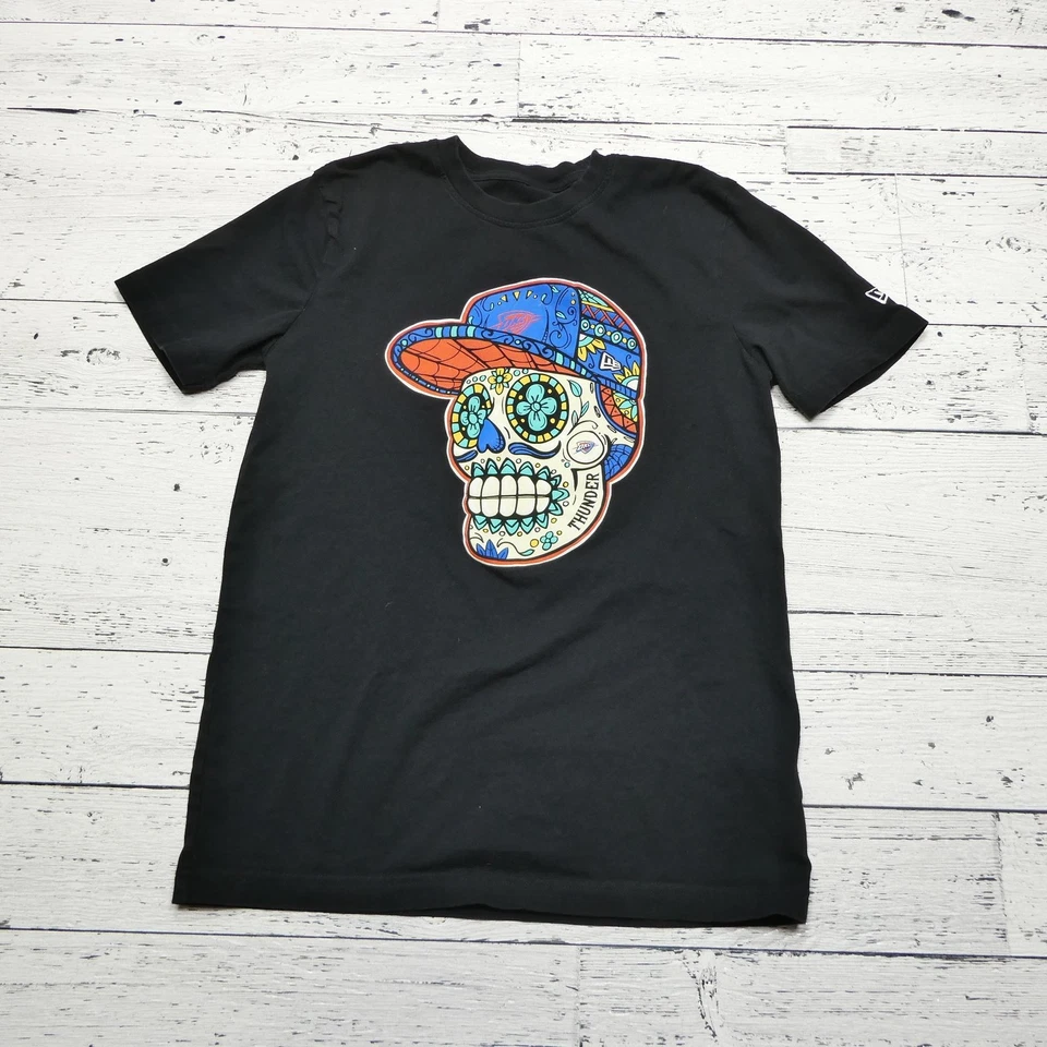 Oklahoma City Thunder Shirt Womens S Black NBA Basketball New Era Graphic Tee - Image 1 of 4