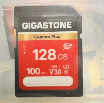 128GB SD Card x 1, Gigastone Camera Plus, V30 U3 SDXC Memory Card High Speed NEW - Image 1 of 4