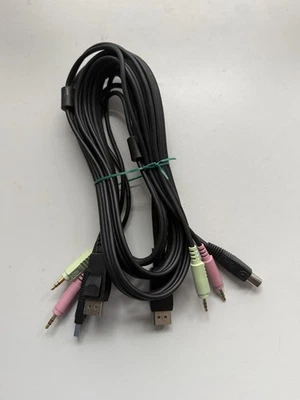 Displayport Dp-port USB Audio KVM-Switch Anschlusskabel /Verbindungskabel 1,8m - Bild 1 von 2