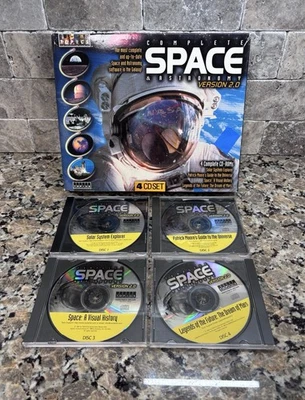 2001 Topics Complete Space & Astronomy Versión 2.0 CD-ROMs X 4 Sistema Solar Foto 1 de 4