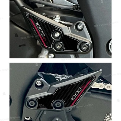 BLACK DOVES GRAPHICS Adesivi 3D Protezione BATTITACCO Compatibili Kawasaki Ninja 1000 SX 2023