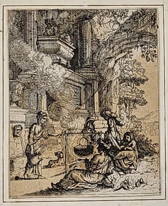 Frans DE GEFFELS (c.1615-1659/71) - Paysage avec ruines - Eau-forte originale - Foto 1 di 4