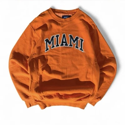 Vintage Steve & Barry’s University of Miami Spell Out College Sweatshirt Small - Image 1 of 3