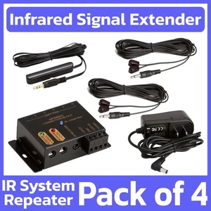 4 Pack IR Extender Kit Remote Control Repeater Infrared Emitter Blaster Receiver - Picture 1 of 7