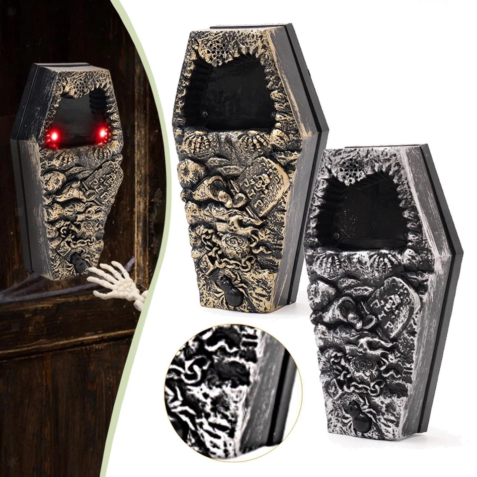 Campanello di Halloween con suoni spettrali, decorazione elettrica di Halloween - Immagine 1 di 1