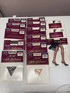 Hanes Silk Reflections Pantyhose LOT 14 Pairs Size AB 717 Control Top NOS - Picture 1 of 18