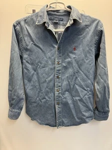 Denim vintage Ralph Lauren deportivo para mujer con botones manga larga talla 8 - Imagen 1 de 4