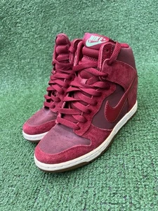 Nike Dunk Sky High Essential Womens Size 5 Red Hidden Wedge Sneaker 644877-603 - Picture 1 of 17