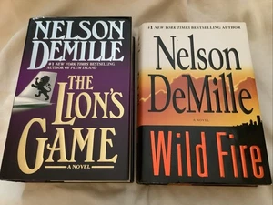 Lot of Two HCs 1st/1st by Nelson DeMille: The Lion's Game & Wild Fire - LIKE NEW - Imagen 1 de 11