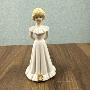 Vintage 1981 Enesco Growing Up Birthday Girls Doll Figurine Age 13, Blonde Hair - Picture 1 of 7