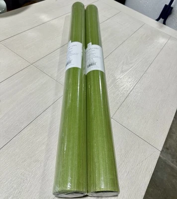 NEW Serena & Lily Solid Grasscloth Wallcovering-Grass Green - Image 1 of 2