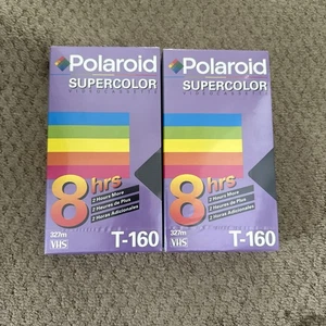 Polaroid Supercolor T-160 leere VHS Videokassette Band 8 Stunden FABRIKVERSIEGELT - Bild 1 von 2