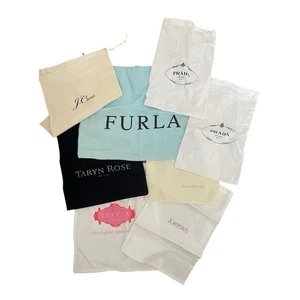 8 Stück Paket Luxus Designer Schuh Staubbeutel Prada Furla Tuccia J Crew Joan David - Bild 1 von 8