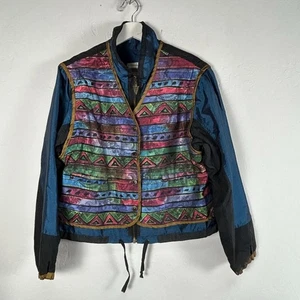 Vintage Petite Sophisticate Collection Women Multicolor Aztec Vest Jacket Medium - Picture 1 of 10