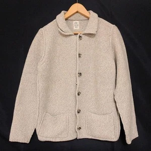 eleventy knit jacket beige wool 100% mens - Picture 1 of 6