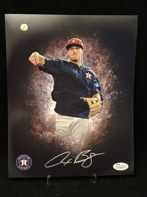 ALEX BREGMAN signed auto WORLD SERIES HOUSTON ASTROS 8X10 photo JSA COA - Image 1 of 4