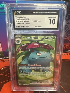 Venusaur ex 182/165 Sv: Escarlata y Violeta 151 Holo CGC 10 - Imagen 1 de 2