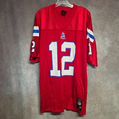 Camiseta deportiva vintage Reebok NFL New England Patriots Tom Brady 12 roja retro para hombre M Foto 1 de 4