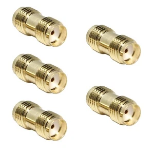 SMA Female to Female Coupler Barrel Adapter Connector 5 Pack for Ham Radio, A... - Picture 1 of 4