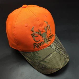 REMINGTON hat licensed orange adjustable cap camouflage brim - Picture 1 of 10