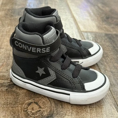 Converse Pro Blaze Toddler High-Top Sneaker, Gray/Black, 5 - Image 1 of 4