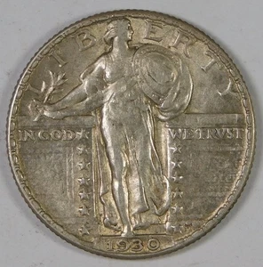 1930 25c Standing Liberty Silver Quarter Dollar - Picture 1 of 2
