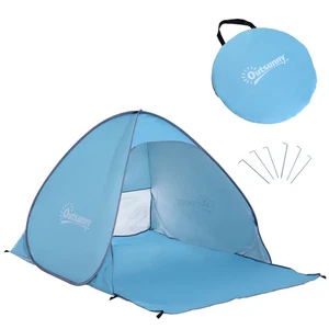Tienda de playa emergente instantánea refugio para 2 personas con protección UV - azul - Imagen 1 de 9
