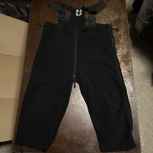 DSCP Goodwill Ind Men’s XL Short/Regular Polartec Fleece Overalls Black Military - Picture 1 of 12